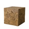 SAM Cube 40x40cm Natural Teak Wood Side Table