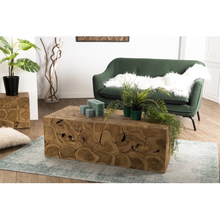 Table basse rectangulaire SAM en bois de Teck nature