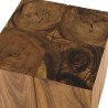 SAM Square Side Table 38x38cm Suar Wood with Black Base