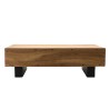 SAM Beam Coffee Table 120x60cm Suar Wood with Black Legs