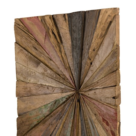 Décoration murale rectangulaire SAM 100x40cm bois Teck recyclé