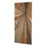 SAM - Rectangular Wall Decoration 100x40cm Multicoloured Recycled Teak Wood