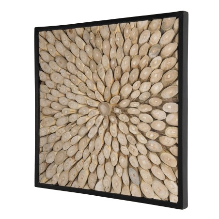 SAM - Square Wall Decoration 60x60cm Natural Teak Wood Branches