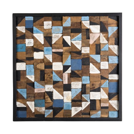 SAM - Square Wall Decoration 73x73cm Recycled Teak Wood Mosaic