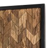 SAM - Rectangular Wooden Wall Decoration - Teak Mosaic Zig-Zag