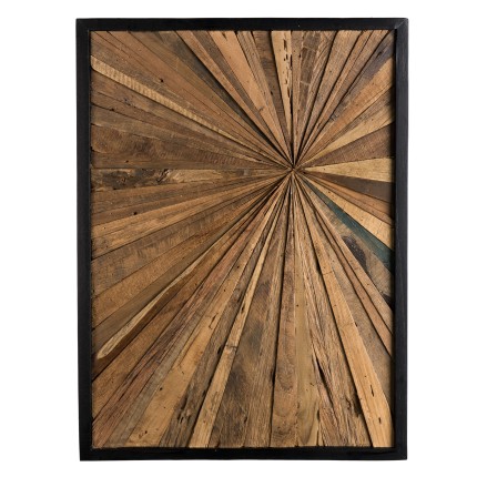 SAM - Rectangular Wall Decoration in Natural Recycled Teak