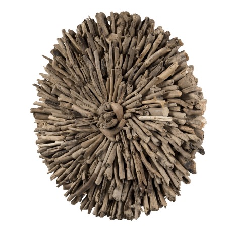 SAM - Round Wall Decoration 80x80cm in Driftwood