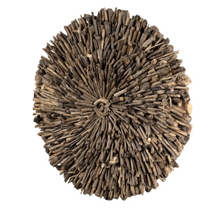 SAM - Round Wall Decoration 120x120cm Driftwood