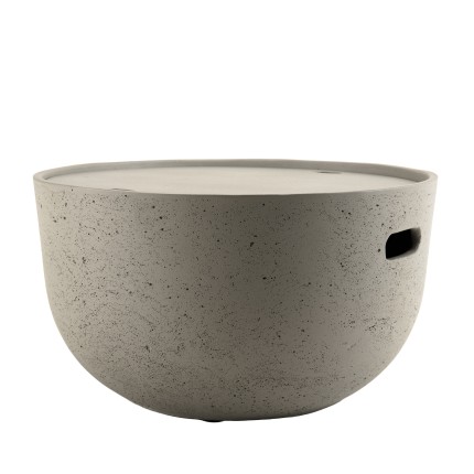 Table basse de jardin ronde HECTOR 58x58 cm béton