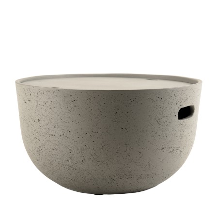 Table basse de jardin ronde HECTOR 58x58 cm béton