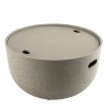 Table basse de jardin ronde HECTOR 58x58 cm béton