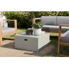 Table basse de jardin carrée HECTOR 68x68 cm béton