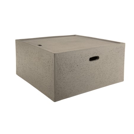 Table basse de jardin carrée HECTOR 68x68 cm béton
