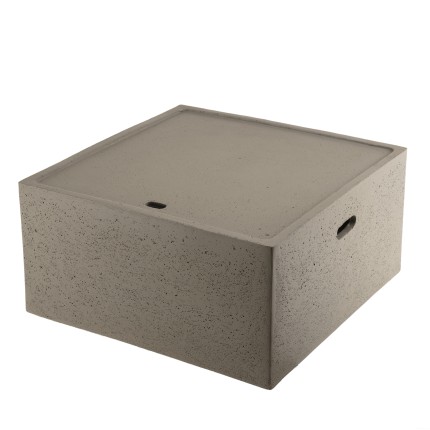 Table basse de jardin carrée HECTOR 68x68 cm béton