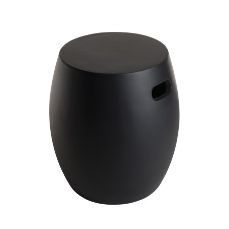 Table d'appoint de jardin ronde HECTOR en béton noir 43x43 cm