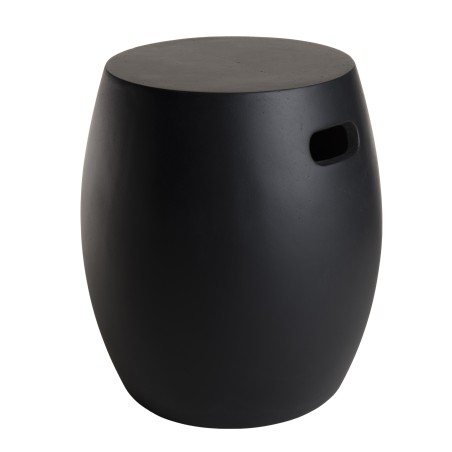 HECTOR Round Concrete Garden Side Table 43x43 cm Black