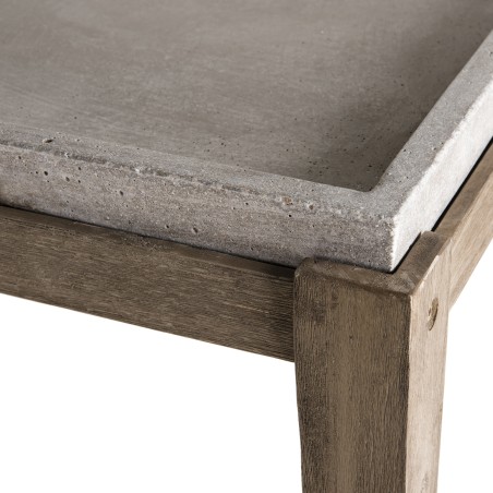 Table basse de jardin carrée HECTOR en béton 83x83 cm