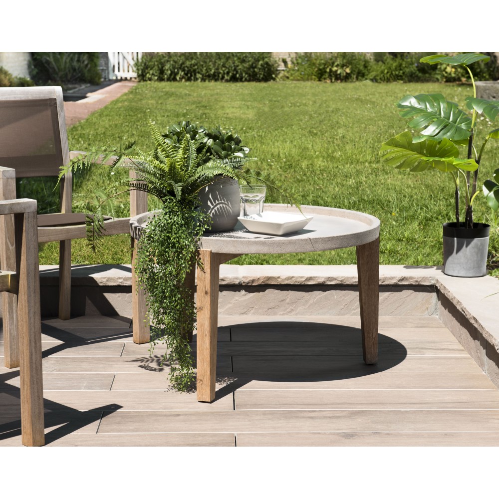 HECTOR Round Concrete Garden Coffee Table - 81x81 cm HECTOR Round Concrete Garden Coffee Table - 81x81 cm