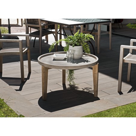 HECTOR Round Concrete Garden Coffee Table - 81x81 cm