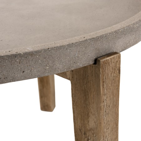 HECTOR Round Concrete Garden Coffee Table - 81x81 cm