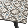 VICTOIRE Garden Table 4/6 People - 162x102 cm - Cement Tile Top