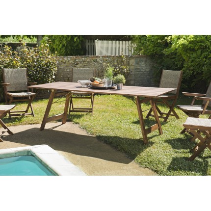 Table de jardin VICTOIRE 6/8 personnes rectangulaire pliante