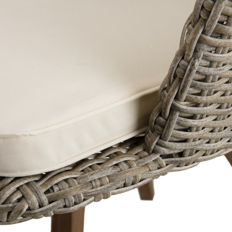 Chaise de jardin VICTOIRE en rotin synthétique - Naturelle