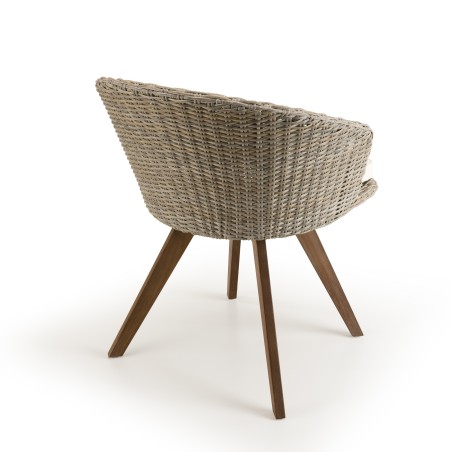 Chaise de jardin VICTOIRE en rotin synthétique - Naturelle