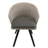 VICTOIRE Grey Synthetic Rattan Garden Chair - Stylish and Durable