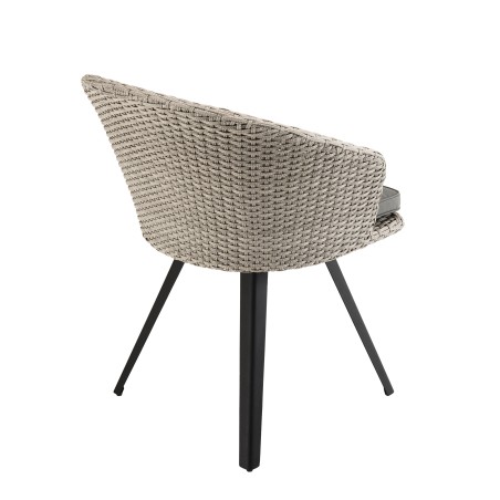 Chaise de jardin VICTOIRE en rotin synthétique gris