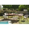 VICK Wooden Garden Furniture Set for 8/10 People - Extendable Table & Armchairs