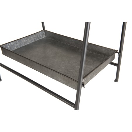 Étagère triangulaire grise Zinc 3 niveaux HELENA