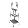 HELENA - Grey Zinc Triangular Shelf | 3 Tier Metal Structure