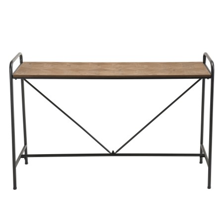 Console HELENA - Sapin marqueté - Pieds métal noir