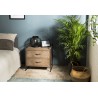 HELENA 2-Drawer Fir Wood Bedside Table