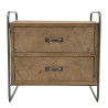 HELENA 2-Drawer Fir Wood Bedside Table