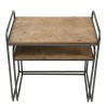 Set de 2 tables d'appoint gigognes HELENA - Sapin marqueté