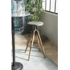 Tabouret de bar HELENA - Assise ronde Zinc vieilli