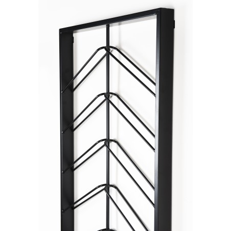 HELENA - 8-Tier Black Metal Wine Rack | Holds 16 Bottles