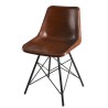 ROMAIN - Set of 2 Scandi Leather Chairs
