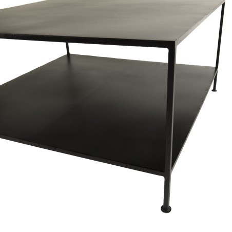 ROMAIN Square Industrial Coffee Table 80x80cm Black Metal