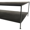 ROMAIN - Rectangular Black Industrial Metal Coffee Table