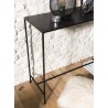 Console industrielle rectangulaire noire - ROMAIN