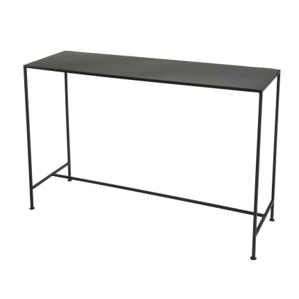 ROMAIN Rectangular Black Metal Industrial Console