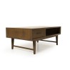 Table basse rectangulaire LARA marron bois Mindi
