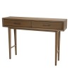 Console LARA marron 2 tiroirs bois Mindi