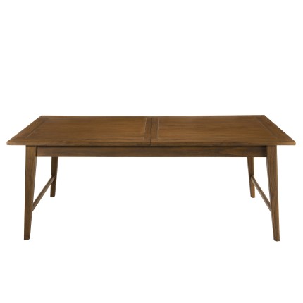 LARA Brown Extendable Rectangular Dining Table 200/240 cm - Mindi Wood