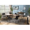 LARA Brown Extendable Rectangular Dining Table 200/240 cm - Mindi Wood
