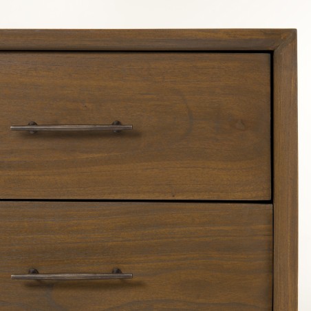 LARA 4-Drawer Chest in Mindi Wood - Elegant and Versatile