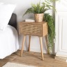 Chevet RODRIGO - Bois naturel et cannage